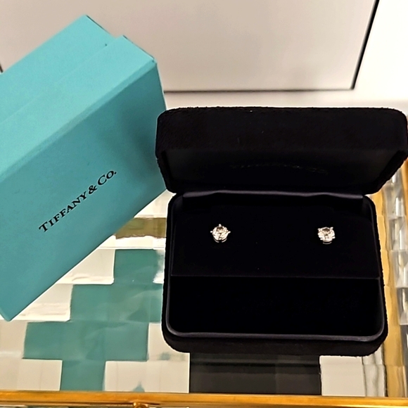 Tiffany & Co. Diamond Earrings | .7 carat each side - Picture 13 of 14